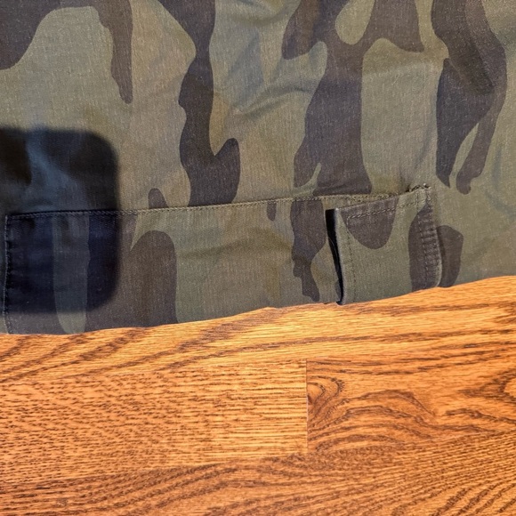 TNA Olive Green/black combat cargo pant elastic waist drawstring women’s Small - Picture 6 of 9
